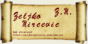 Željko Mirčević vizit kartica